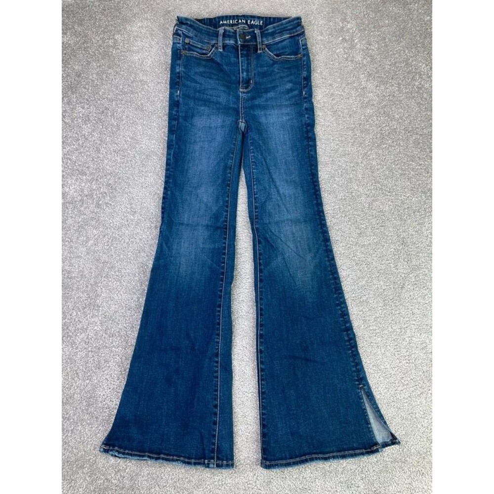 American Eagle High Rise Flare Slim Fit Jeans Size 0